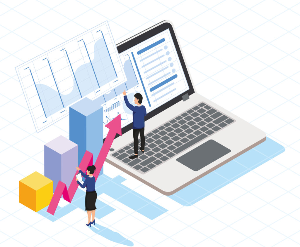 businessman in laptop financial management